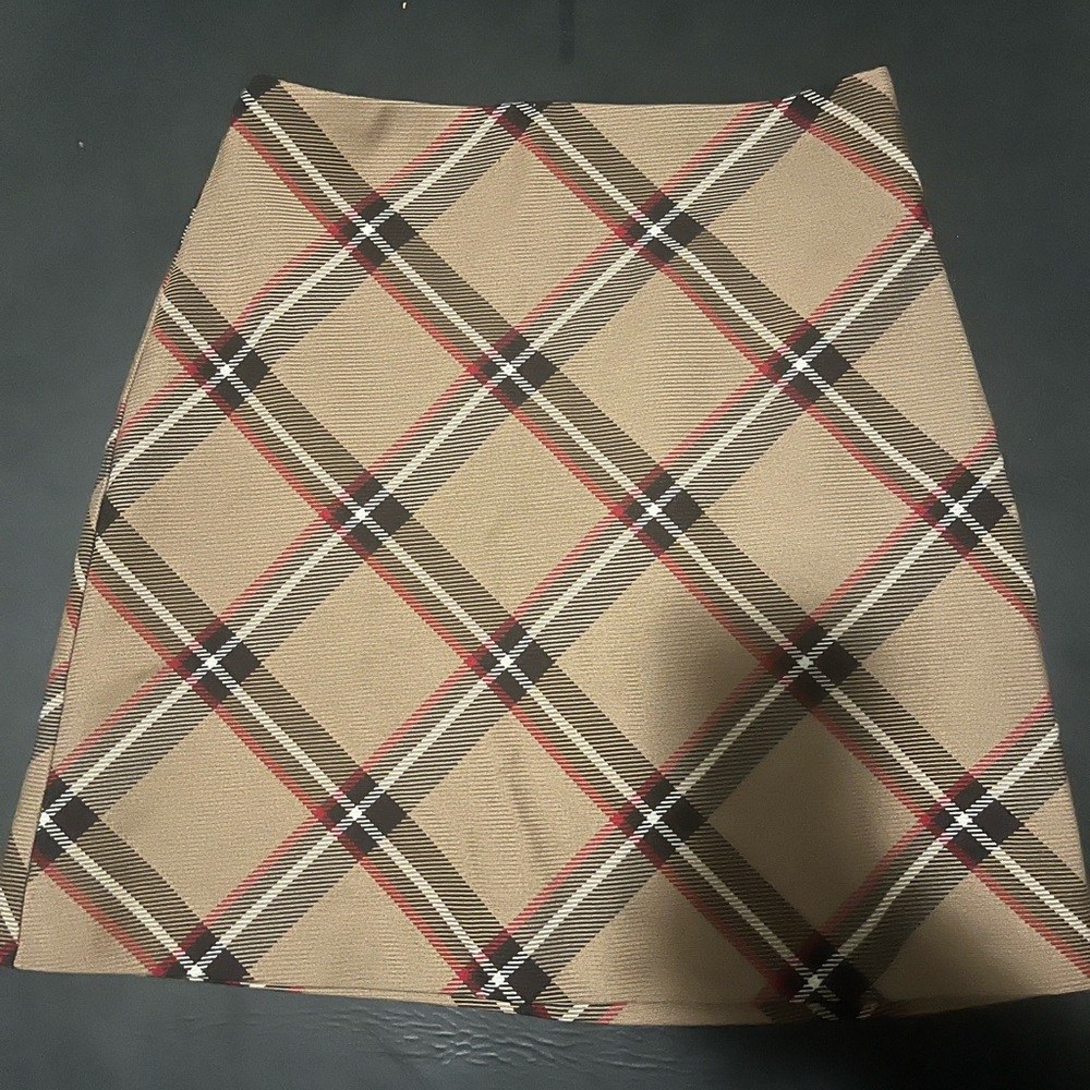 Plaid Tan Skirt